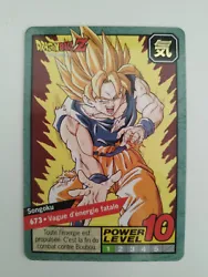 Card n°673 / SONGOKU / Power level 10. Dragon Ball le grand combat. dragon ball the big fight. Card in very good...