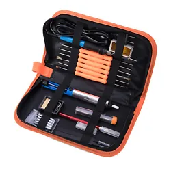 18 IN 1 60W Electric Soldering Iron Kit Adjustable Temperature Welding Starter Tool. Power: 60W. Easy to use. No need...