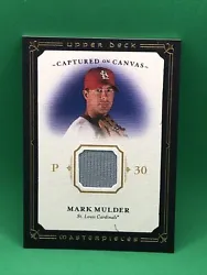 2008 UD Masterpieces Captured on Canvas CC-MM Mark Mulder Jersey Relic Cardinals.