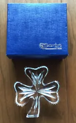 Waterford Crystal Shamrock Clover Paperweight Box.