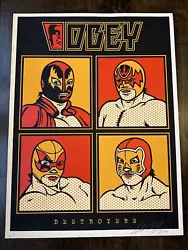 Shepard Fairey 2001 Obey Giant Street Art Vintage KISS “Destroyers” SIGNED  From my personal collection. Has been...