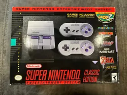 Super Nintendo Classic Edition. Console is complete in box and only used once or twice. Only one controller was ever...