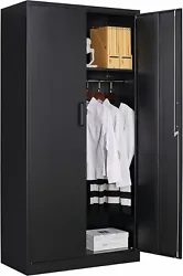 Customize your cabinet to suit your needs. Steel cabinets are equipped with 4 shelves. The storage cabinet can bears up...
