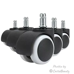 Office Chair Caster Wheels,No Noise Polyurethane (PU) Ball Bearings Chair.
