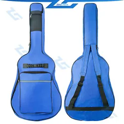 1 41” Padded Protective Guitar Bag. Material: Oxford fabric，5MM thick foam padding. Heavy duty two way zip.