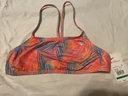 Speedo Womens Printed Fixed Back Bikini Top Throwing Shade Print Size LARGE NWT. Condition is New with tags. Shipped...