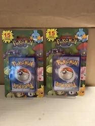 POKEMON 15 CARDS PROMO PACK LOT OF 2 SEALED. Condition is new sealed blisters