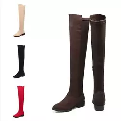 Calf Circumference33cm. Sub-StyleOver Knee High Boots. Toe TypeRound Toe. Heel HeightLow (3/4 in. to 1 1/2 in.). Heel...