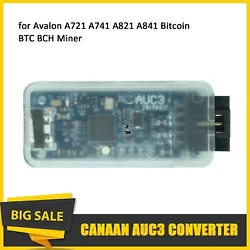 AUC3 Converter Adapter For Avalon A7 A8 A9 Series Models. Applicable to Avalon A 721 741 761 821 841 851 921 911 and...