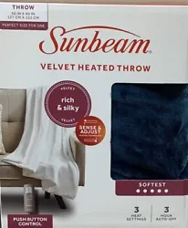 Experience the ultimate in comfort with the luxuriously soft Sunbeam Velvet heated throw blanket. Sunbeam velvet plush...
