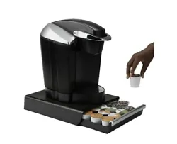 Lift your coffee maker in contemporary style with the Mind Reader Coupe 30 Coffee Pod Drawer. This drawer features a...