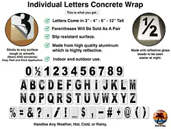 Self-Adhesive Stickers Reflective Aluminum DIY Decoration Sticker Signs Christmas Decor. Our Curb-N-Sign Alphabets,...