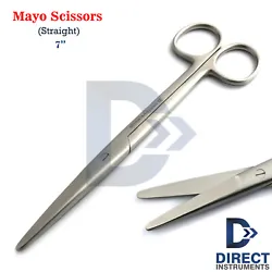Mayo Scissors (Straight). This Straight-bladed Mayo scissors are designed for cutting body tissues near the surface of...