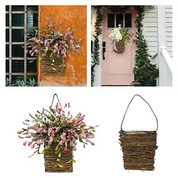 High Quality Material: The spring artificial flowers hanging basket is composed of beautiful silk flowers, with...