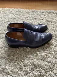 Gucci Shoes Blue Leather Loafers Loafer Slip On