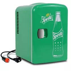 This portable mini fridge featuring the iconic Sprite logo will add a pop of color to any room! Lightweight and...