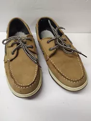 Island Surf Men’s Boat Deck Shoes Size 8 Light Brown Tan Used. Shoes are in great condition but are missing the inner...