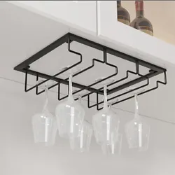 Holds up to 6-9 Glasses: This wine holder can be perfectly placed in the corner under the shelf, save space; It has 3...