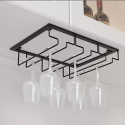 Holds up to 6-9 Glasses: This wine holder can be perfectly placed in the corner under the shelf, save space; It has 3...