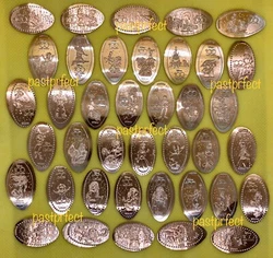 These genuine U.S. pennies were personally pressed in the pressed penny machines throughout the 4 parks of Walt Disney...