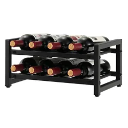 This open wine rack will be an ideal choice to display your wine collection in your kitchen, home bar, cellar or...