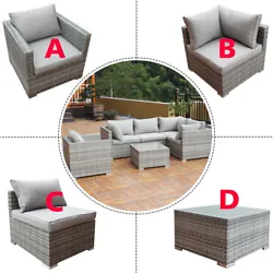 Our Rattan Furniture Is Made Of Solid Steel Frame And fine Rattan Wicker, Which Will Be Sturdy, Durable And Can Serve...
