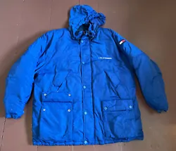Tommy Hilfiger Mens Blue Down Feather Puffer Coat Jacket Mens XXL.
