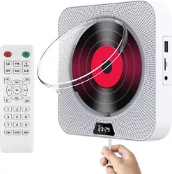 【Wall mountable CD Player 】Wall mountable and creative pull-switch design,just pull the power cord to start...