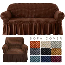 High elastic material makes the cover easily fit to your sofa, you can feel free to stretch the slipcover to its...
