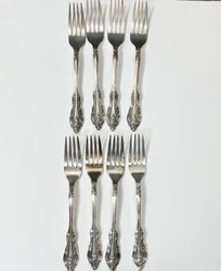 Oneida Community Silver Artistry 8 piece dinner fork set, Silverware Flatware, Vintage 1965. All are in good condition...