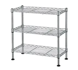 3-Tier Wire Shelving Rack Shelf Adjustable Commercial Garage Kitchen Storage. Condition is New. Shipped with USPS...