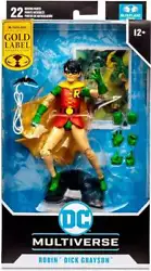 DC Multiverse DC Rebirth 6 Inch Action Figure Exclusive - Robin Dick Grayson (Gold Label).
