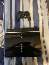 ps3 playstation 3 for sell all black cleaned and works perfectly fine comes with one controller i just dont need the...