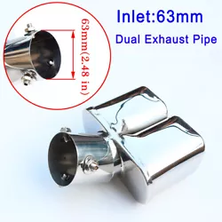 Universal car rear exhaust pipe tail muffler tip. Easy installation:Fixed with pre-attached screws. Materials:...