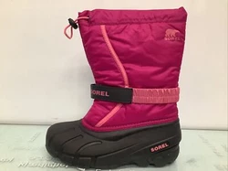 Sorel Girls FLURRY Snow Boots Deep Blush Tropical Pink Size5.. Pink snow boots great condition,Size 5M.