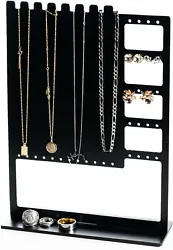 The necklace organizer stand has dedicated hooks for your necklaces, ensuring they stay tangle-free and ready to wear....