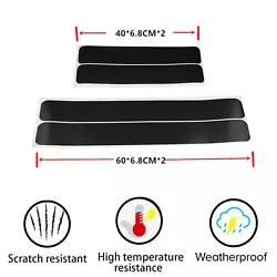 Material: (carbon fiber pattern,not real carbon fiber ). Car door sill scuff cover anti-scratch decor stickers. 2pcs...