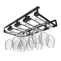 🍷Wine Glass Holder Undershelf - Holds 8-16 wine glasses, the base is suitable for wine glasses from 1.4
