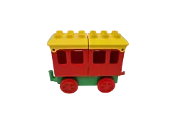 Lego® Duplo TRAIN Passenger Coach Wagon RED GREEN. GENUINE LEGO PRODUCT, USED IN GOOD CONDITION. VOUS CHERCHEZ DAUTRES...