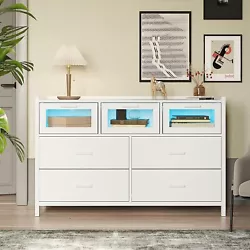 The wood dressers for bedroom has 4 large and 3 small drawers,which can hold a lot of things for you. Designed with...