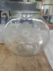 This is a super unique and rare cut glass fish bowl based on the style of the production Im guessing its from late...