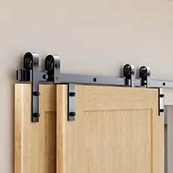 PREMIUM HARDWARE MATERIAL : ROMMTEC sliding barn door hardware is made of high quality steel ensures anti-corrosion and...