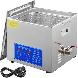 【PREMIUM QUALITY】- CE, FCC and RoHS Approved. Ultrasonic parts cleaner is made of stainless steel, which is...