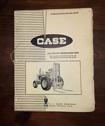CASE 530 Forklift Construction King Parts Catalog A918. Use in Conjunctions with parts Catalog No A910 for Model 530...