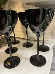 NORITAKE Palais Black Wine Glass 7 3/4
