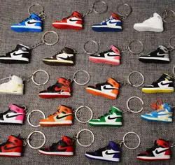 NO Mini Sneaker Box. 1 Keychain Ring Chain. 1 keychain (right or left feet).