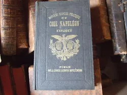 Année : 1862. TBE=Très Bon Etat. Nouveau manuel pratique et complet du code Napoléon. EO= Edition Originale. BE= Bon...
