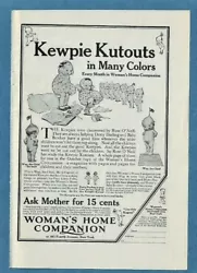 Original 1912 magazine ad. Very good condition.