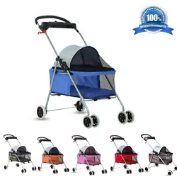 ✍ 【EASY TO ASSEMBLE & FLOD】 The pet stroller easy to setup in few minutes with the install manual. Our dog...