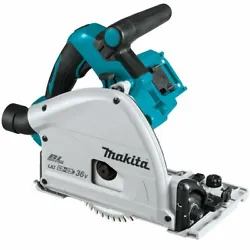 The saw and rail system work together to produce accurate cuts with minimal tear-out. Smooth and convenient plunge...